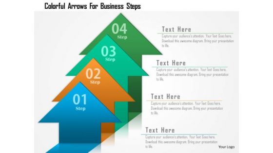 Business Diagram Colorful Arrows For Business Steps Presentation Template