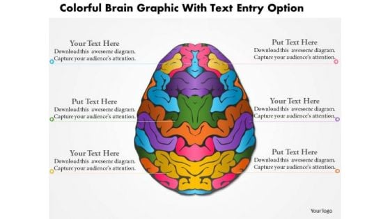 Business Diagram Colorful Brain Graphic With Text Entry Option Presentation Template