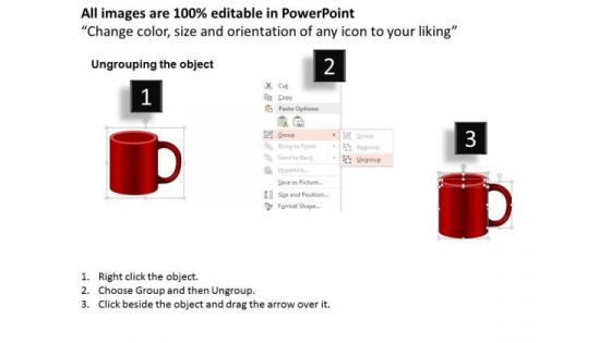 Business Diagram Colorful Cups With Icons Presentation Template