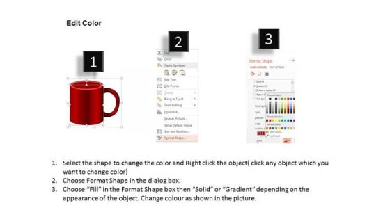 Business Diagram Colorful Cups With Icons Presentation Template