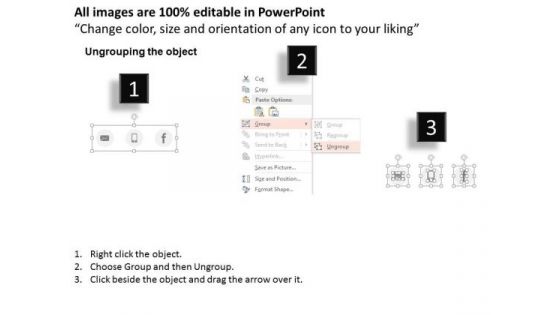 Business Diagram Communication Icons For Contact Us Page Presentation Template