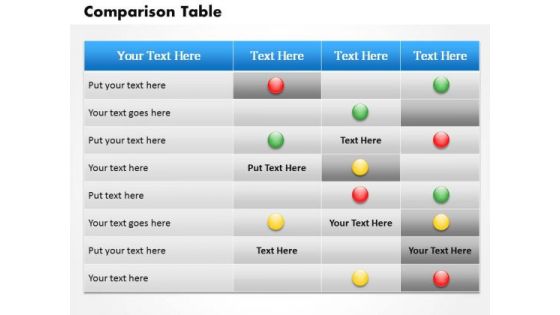 Business Diagram Comparison Of Work Information Strategic Management