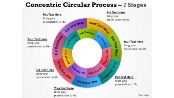 Business Diagram Concentric Circular Process 7 Stages 5 Sales Diagram