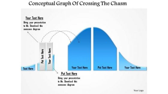 Business Diagram Conceptual Graph Of Crossing The Chasm Presentation Template