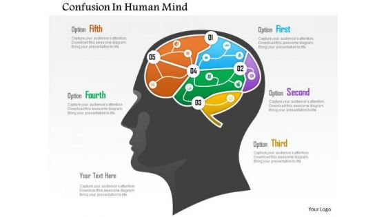 Business Diagram Confusion In Human Mind Presentation Template