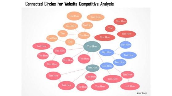 Business Diagram Connected Circles For Website Competitive Analysis Presentation Template