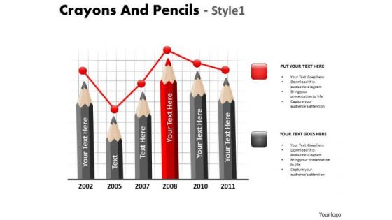 Business Diagram Crayons And Pencils Style 1 Business Cycle Diagram