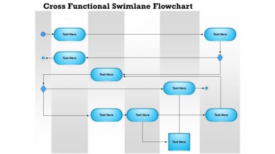 Business Diagram Cross Functional Swimlane Flowchart Presentation Template