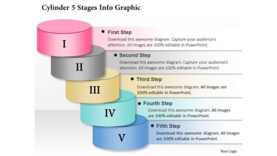 Business Diagram Cylinder 5 Stages Info Graphic Presentation Template Business Diagram Cylinder 5 Stages Info Graphic Presentation Template