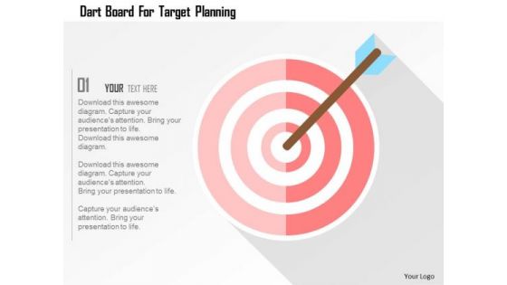 Business Diagram Dart Board For Target Planning Presentation Template