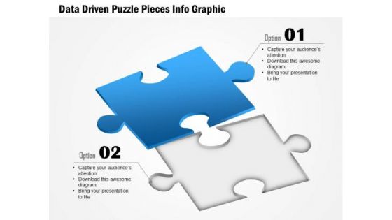 Business Diagram Data Driven Puzzle Pieces Info Graphic Presentation Template