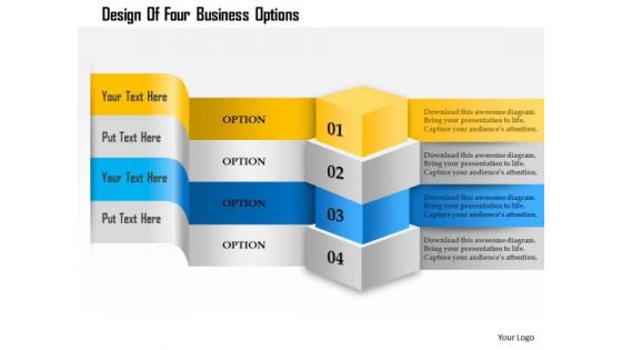 Business Diagram Design Of Four Business Options Presentation Template