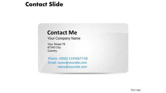 Business Diagram Designing A Contact Card Marketing Diagram