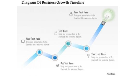 Business Diagram Diagram Of Business Growth Timeline Presentation Template