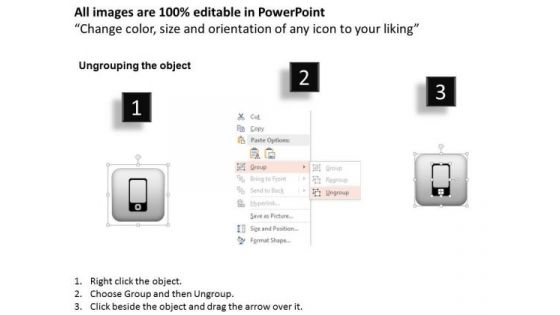 Business Diagram Different Types Of Mobile Phones Editable Icons Presentation Template