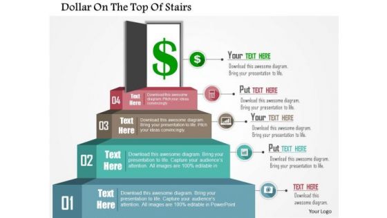 Business Diagram Dollar On The Top Of Stairs Presentation Template Business Diagram Dollar On The Top Of Stairs Presentation Template