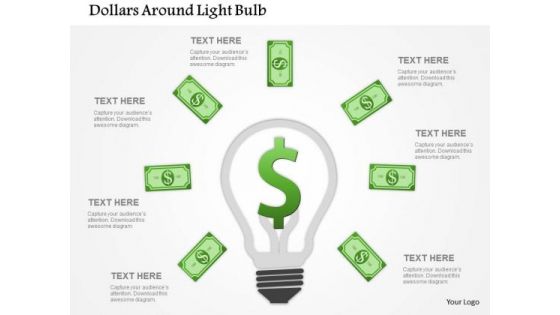 Business Diagram Dollars Around Light Bulb Presentation Template Business Diagram Dollars Around Light Bulb Presentation Template