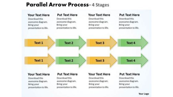 Business Diagram Double Parallel Arrow Process Business Cycle Diagram