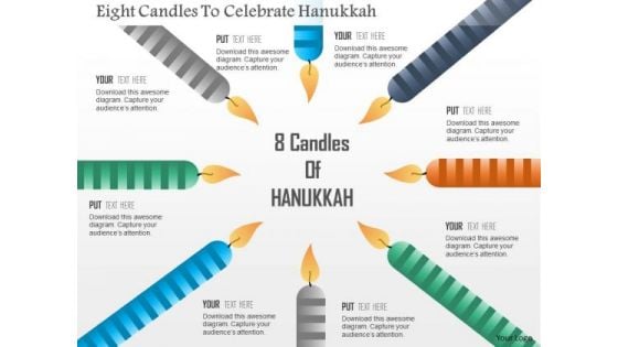 Business Diagram Eight Candles To Celebrate Hanukkah Presentation Template Business Diagram Eight Candles To Celebrate Hanukkah Presentation Template