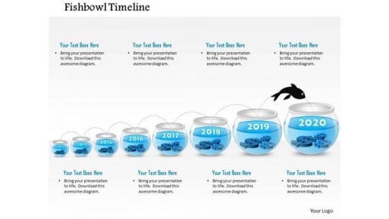 Business Diagram Eight Staged Fish Bowl Diagram Presentation Template