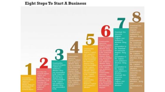 Business Diagram Eight Steps To Start A Business PowerPoint Templates