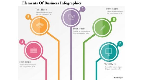 Business Diagram Elements Of Business Infographics Presentation Template