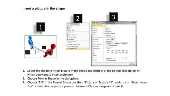 Business Diagram Examples 3d People On Seesaw Concept Meeting PowerPoint Slides