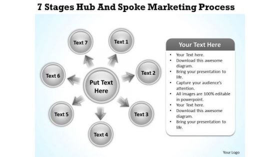 Business Diagram Examples 7 Stages Hub And Spoke Marketing Process Ppt PowerPoint Slides