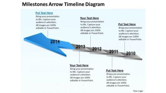 Business Diagram Examples Milestones Arrow Timeline Ppt PowerPoint Templates