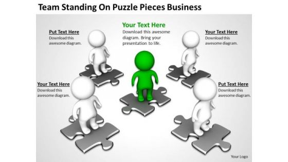 Business Diagram Examples On Puzzle Pieces PowerPoint Templates Ppt Backgrounds For Slides