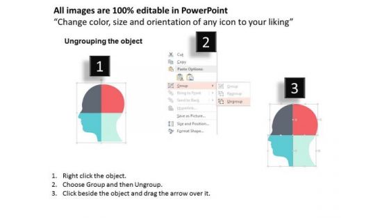 Business Diagram Face With Icons For Strategic Management Presentation Template