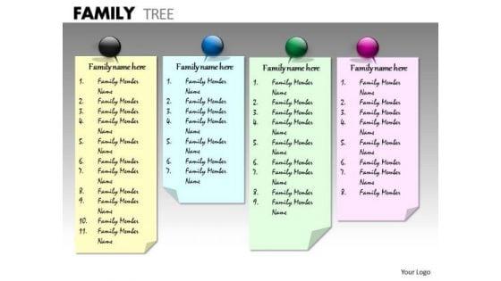 Business Diagram Family Tree Business Finance Strategy Development