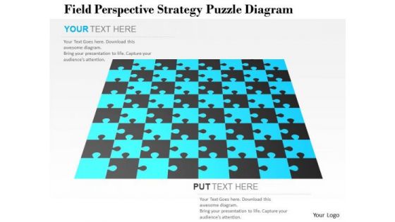 Business Diagram Field Perspective Strategy Puzzle Diagram Presentation Template