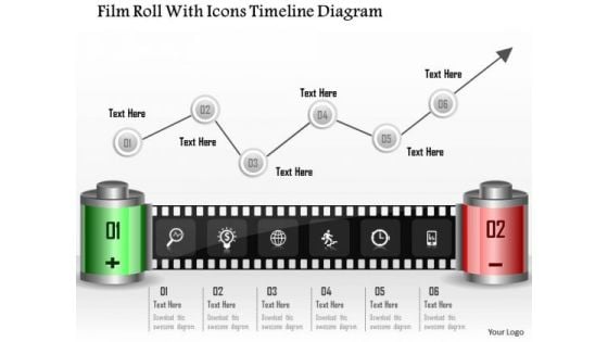 Business Diagram Film Roll With Icons Timeline Diagram Presentation Template