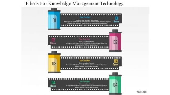 Business Diagram Filmrolls For Knowledge Management Technology Presentation Template
