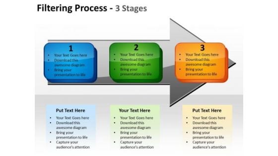 Business Diagram Filtering Process 3 Stages Marketing Diagram