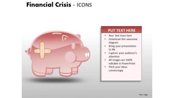 Business Diagram Financial Crisis Icons Marketing Diagram