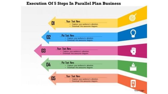 Business Diagram Five Arrows For Operations Management Presentation Template