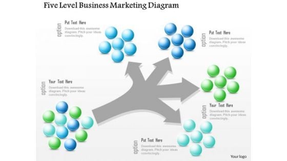 Business Diagram Five Level Business Marketing Diagram Presentation Template