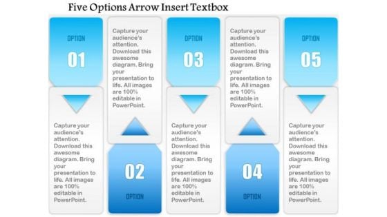 Business Diagram Five Options Arrow Insert Textbox Presentation Template Business Diagram Five Options Arrow Insert Textbox Presentation Template