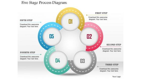 Business Diagram Five Stage Process Diagram Presentation Template