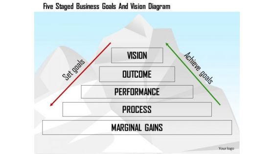 Business Diagram Five Staged Business Goals And Vision Diagram Presentation Template