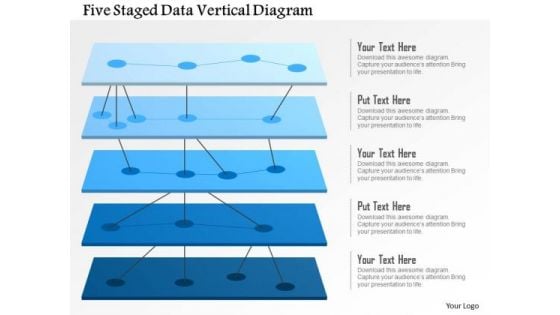 Business Diagram Five Staged Data Vertical Diagram Presentation Template