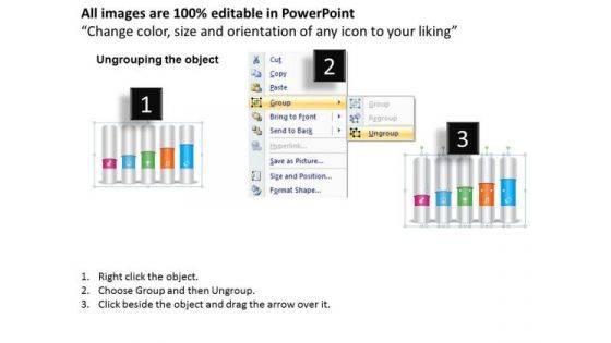 Business Diagram Five Staged Multiple Icons Text Boxes Presentation Template