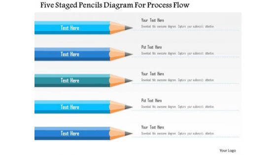 Business Diagram Five Staged Pencils Diagram For Process Flow PowerPoint Template Business Diagram Five Staged Pencils Diagram For Process Flow PowerPoint Template