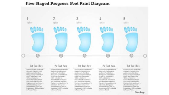 Business Diagram Five Staged Progress Foot Print Diagram PowerPoint Template Business Diagram Five Staged Progress Foot Print Diagram PowerPoint Template