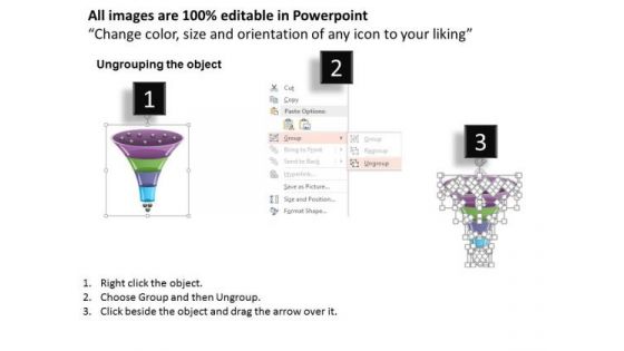 Business Diagram Five Staged Sales Funnel Diagram Presentation Template
