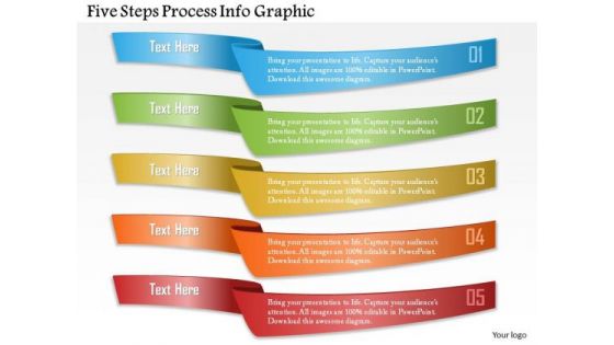 Business Diagram Five Steps Process Info Graphic Presentation Template