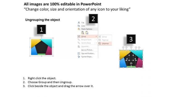 Business Diagram Five Steps With Icons Presentation Template