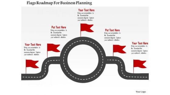 Business Diagram Flags Roadmap For Business Planning Presentation Template